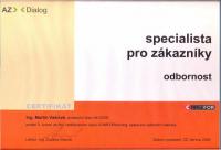 Specialista pro z�kazn�ky - odbornost